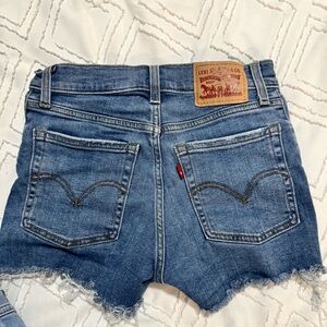 Medium Wash Levi Jean Shorts